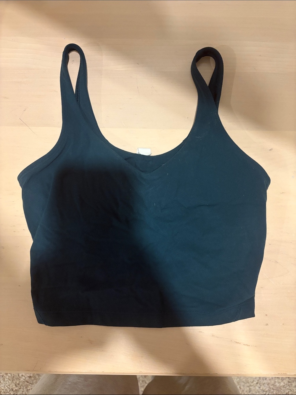 lululemon athletica dark green Cropped Tank Top